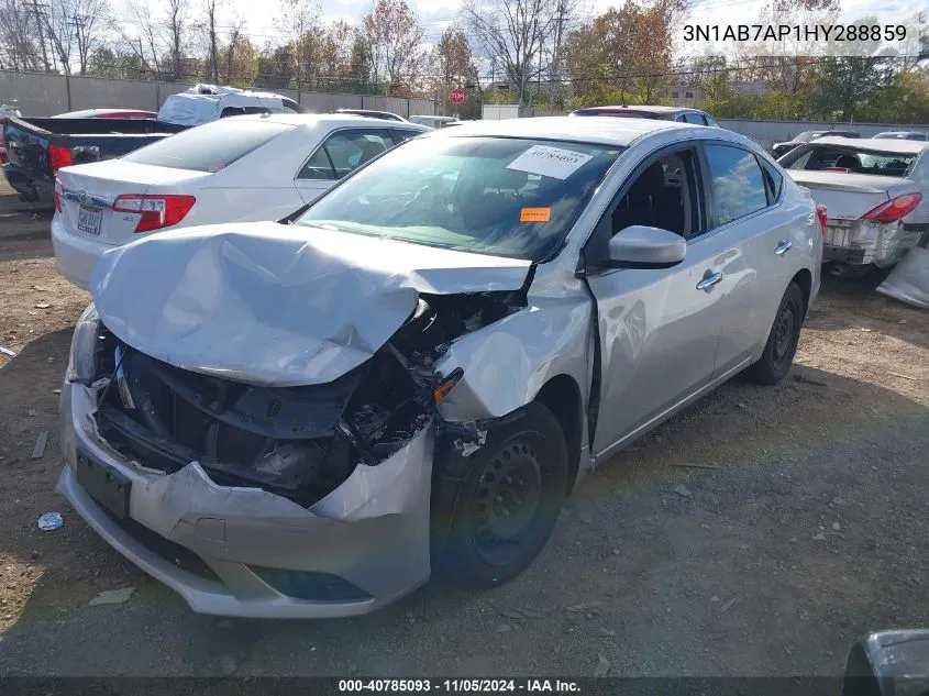 2017 Nissan Sentra S VIN: 3N1AB7AP1HY288859 Lot: 40785093