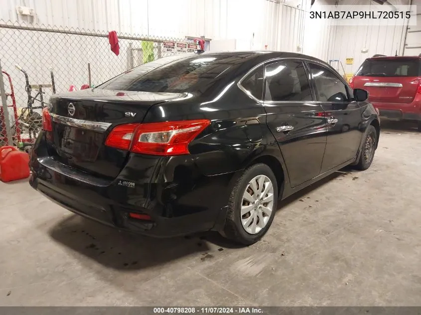 2017 Nissan Sentra Sv VIN: 3N1AB7AP9HL720515 Lot: 40798208