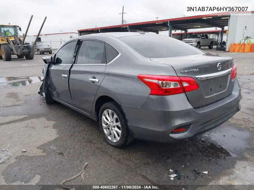 2017 Nissan Sentra Sv VIN: 3N1AB7AP6HY367007 Lot: 40802267