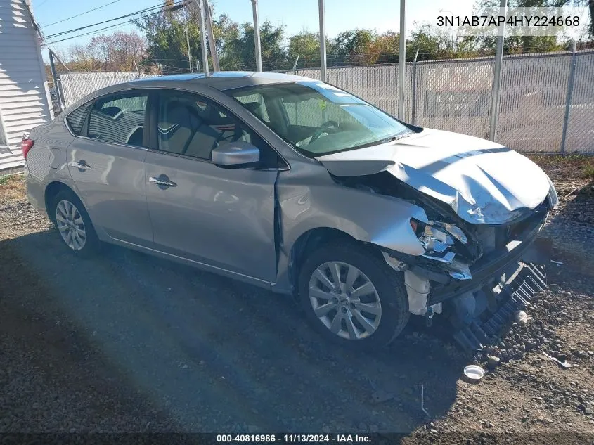 3N1AB7AP4HY224668 2017 Nissan Sentra S