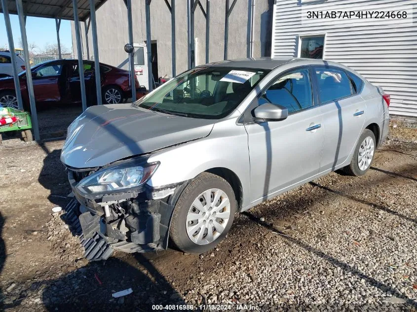 3N1AB7AP4HY224668 2017 Nissan Sentra S