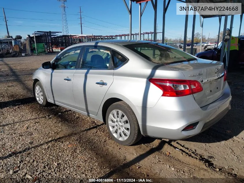 3N1AB7AP4HY224668 2017 Nissan Sentra S