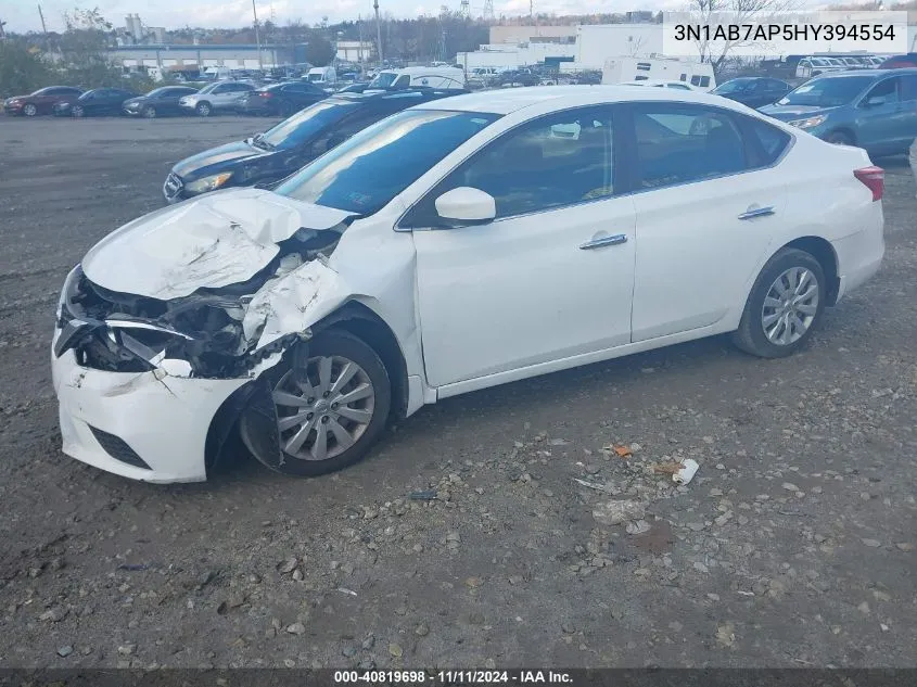 2017 Nissan Sentra S VIN: 3N1AB7AP5HY394554 Lot: 40819698