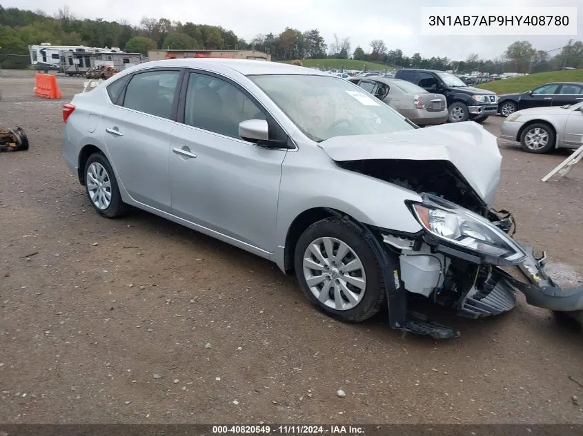 2017 Nissan Sentra S/Sv/Sr/Sl VIN: 3N1AB7AP9HY408780 Lot: 40820549