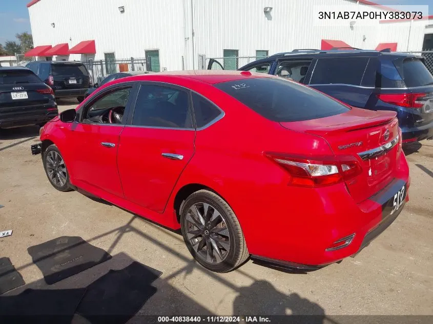 2017 Nissan Sentra Sr VIN: 3N1AB7AP0HY383073 Lot: 40838440