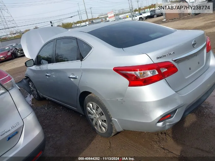 3N1AB7AP7HY238774 2017 Nissan Sentra S