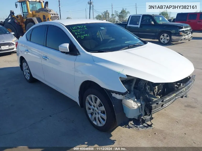 2017 Nissan Sentra S VIN: 3N1AB7AP3HY382161 Lot: 40848555