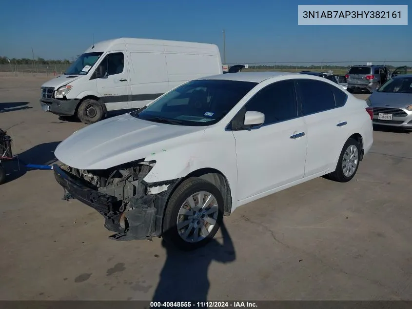 2017 Nissan Sentra S VIN: 3N1AB7AP3HY382161 Lot: 40848555