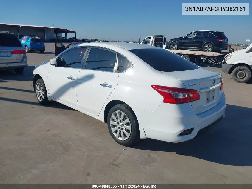 2017 Nissan Sentra S VIN: 3N1AB7AP3HY382161 Lot: 40848555