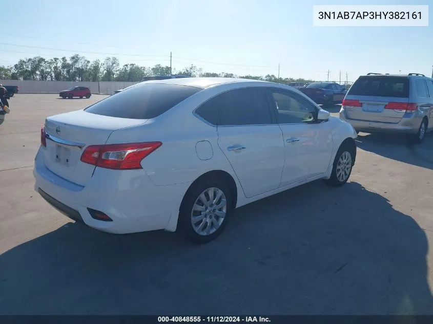 2017 Nissan Sentra S VIN: 3N1AB7AP3HY382161 Lot: 40848555