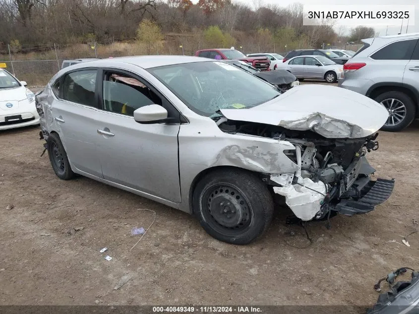 2017 Nissan Sentra Sv VIN: 3N1AB7APXHL693325 Lot: 40849349