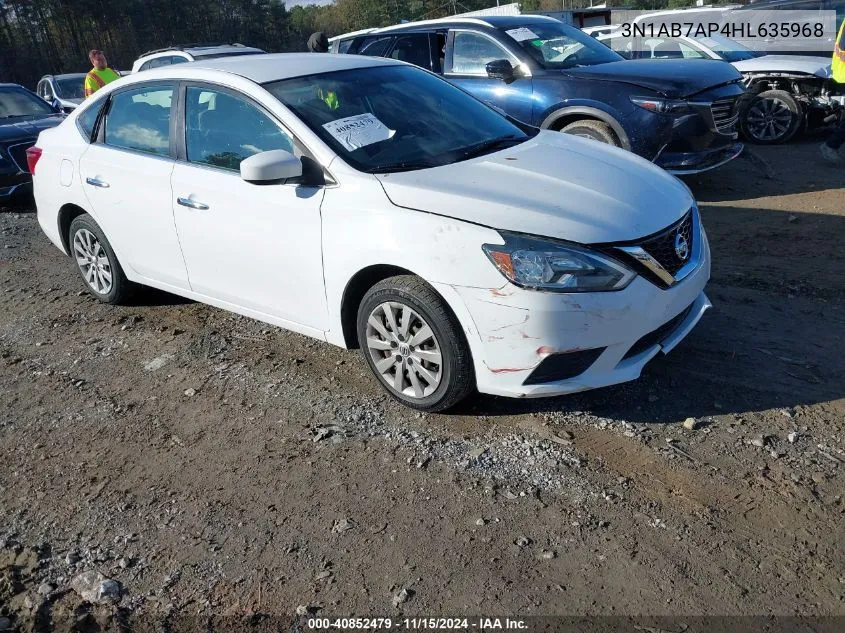 2017 Nissan Sentra S VIN: 3N1AB7AP4HL635968 Lot: 40852479