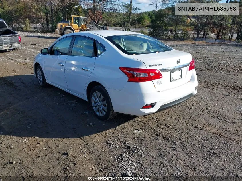 2017 Nissan Sentra S VIN: 3N1AB7AP4HL635968 Lot: 40852479