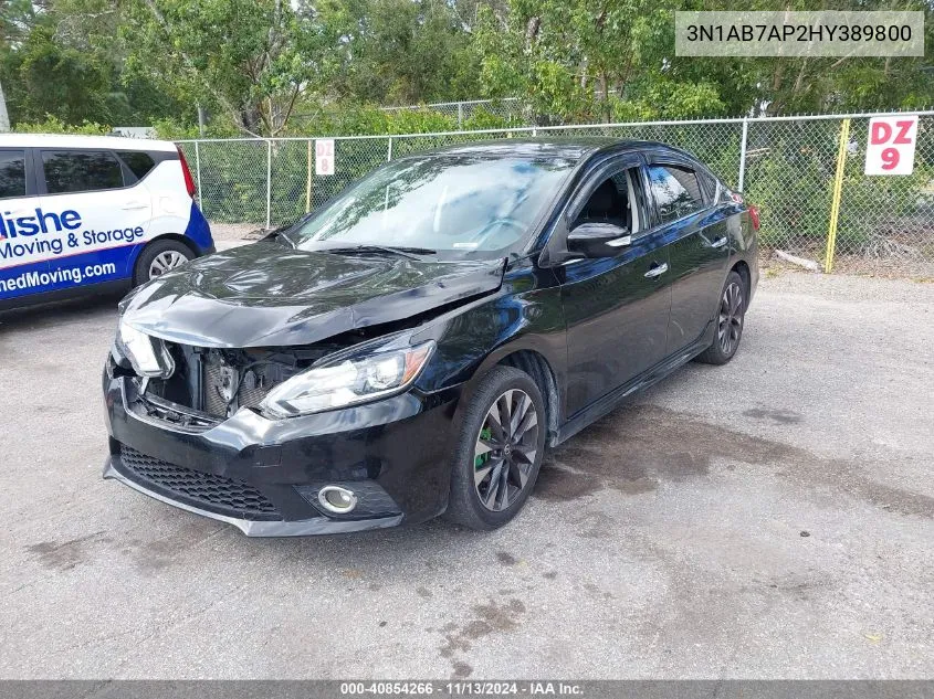 2017 Nissan Sentra Sr VIN: 3N1AB7AP2HY389800 Lot: 40854266