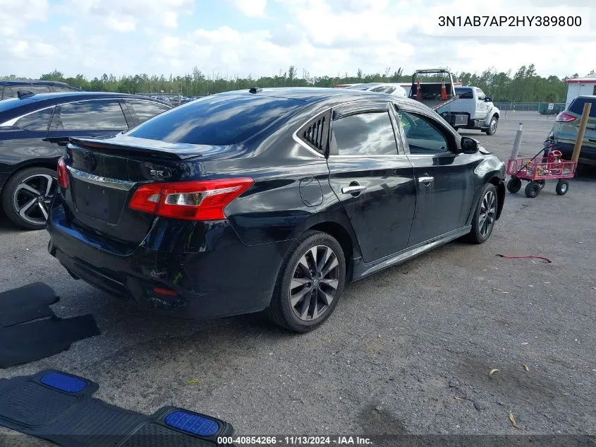 2017 Nissan Sentra Sr VIN: 3N1AB7AP2HY389800 Lot: 40854266