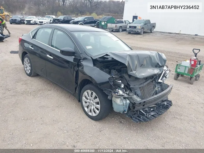 2017 Nissan Sentra S VIN: 3N1AB7AP8HY236452 Lot: 40859350