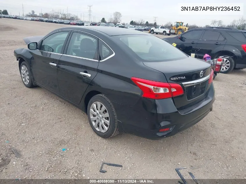 2017 Nissan Sentra S VIN: 3N1AB7AP8HY236452 Lot: 40859350