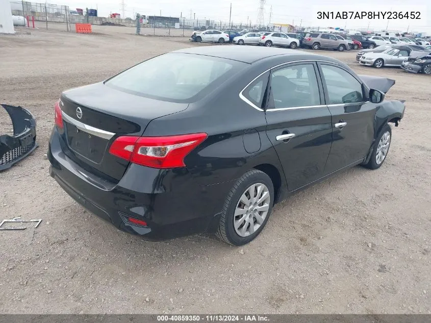 2017 Nissan Sentra S VIN: 3N1AB7AP8HY236452 Lot: 40859350