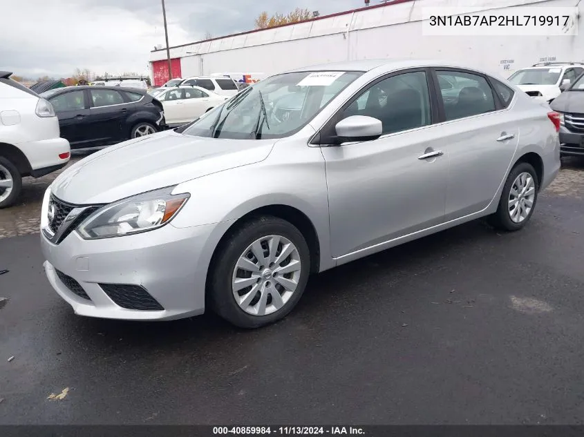 2017 Nissan Sentra Sv VIN: 3N1AB7AP2HL719917 Lot: 40859984