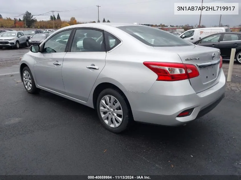 2017 Nissan Sentra Sv VIN: 3N1AB7AP2HL719917 Lot: 40859984