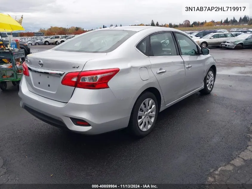 2017 Nissan Sentra Sv VIN: 3N1AB7AP2HL719917 Lot: 40859984