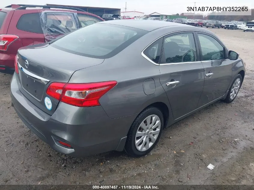 2017 Nissan Sentra S VIN: 3N1AB7AP8HY352265 Lot: 40897457