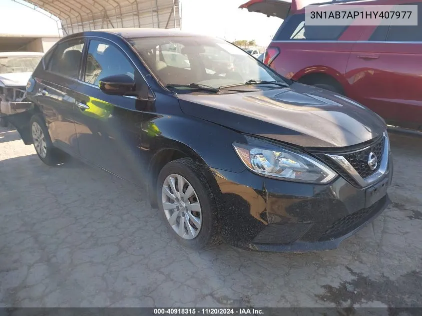 2017 Nissan Sentra S VIN: 3N1AB7AP1HY407977 Lot: 40918315