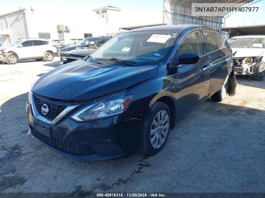 2017 Nissan Sentra S VIN: 3N1AB7AP1HY407977 Lot: 40918315