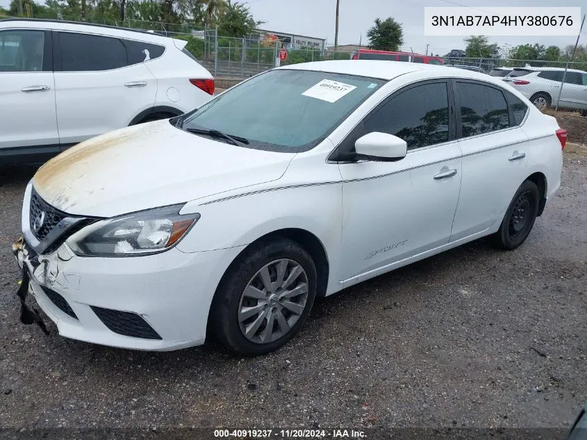 2017 Nissan Sentra Sv VIN: 3N1AB7AP4HY380676 Lot: 40919237