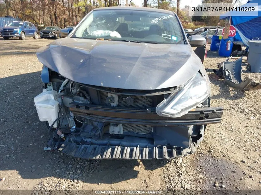 2017 Nissan Sentra Sv VIN: 3N1AB7AP4HY410209 Lot: 40921115