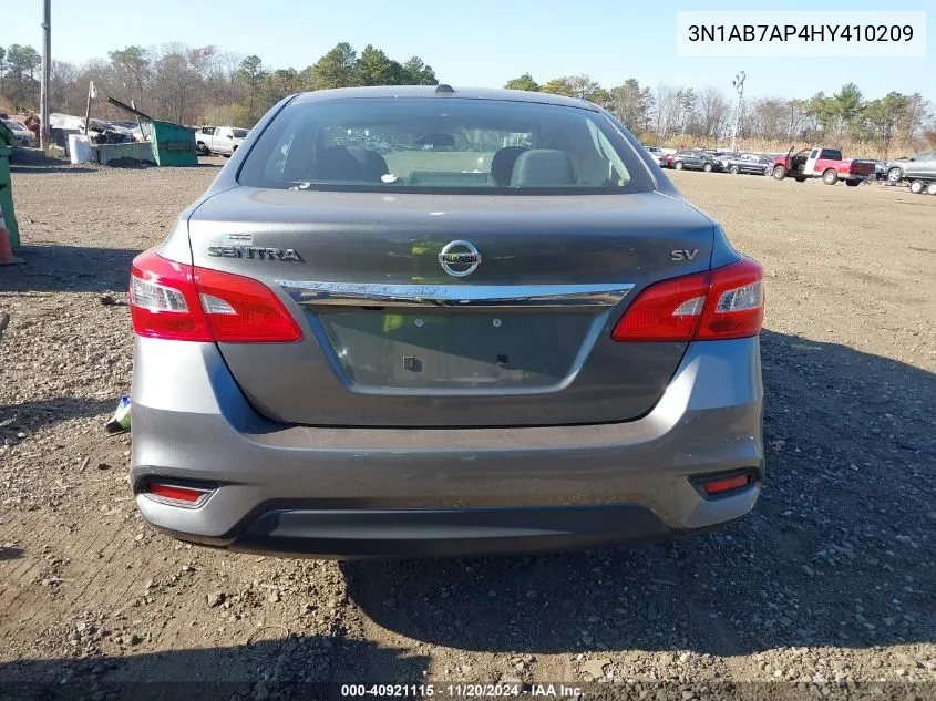 2017 Nissan Sentra Sv VIN: 3N1AB7AP4HY410209 Lot: 40921115