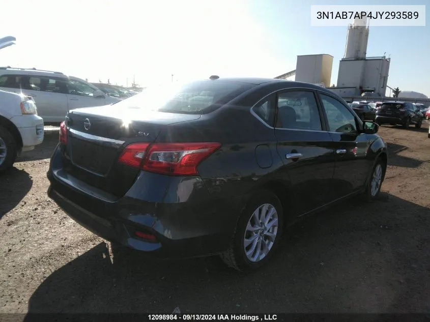 2018 Nissan Sentra VIN: 3N1AB7AP4JY293589 Lot: 12098984