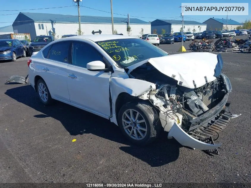 2018 Nissan Sentra S/Sv/Sr/Sl VIN: 3N1AB7AP9JY207709 Lot: 12116058