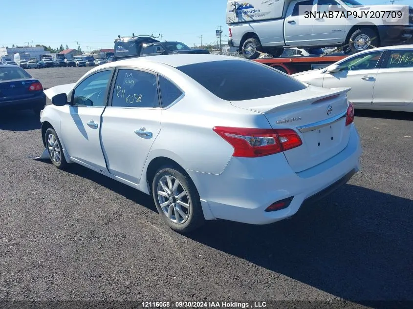 2018 Nissan Sentra S/Sv/Sr/Sl VIN: 3N1AB7AP9JY207709 Lot: 12116058