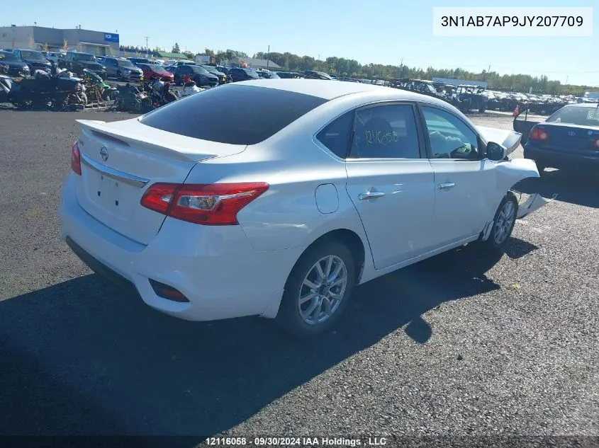 2018 Nissan Sentra S/Sv/Sr/Sl VIN: 3N1AB7AP9JY207709 Lot: 12116058