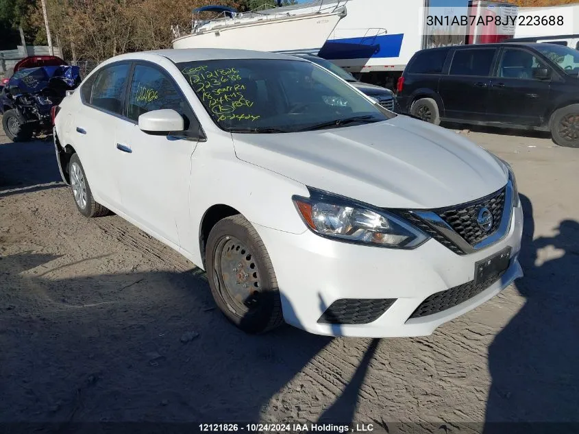 2018 Nissan Sentra VIN: 3N1AB7AP8JY223688 Lot: 12121826