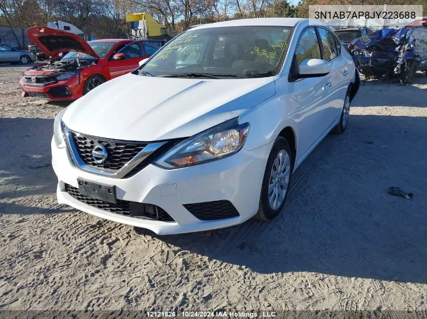 2018 Nissan Sentra VIN: 3N1AB7AP8JY223688 Lot: 12121826