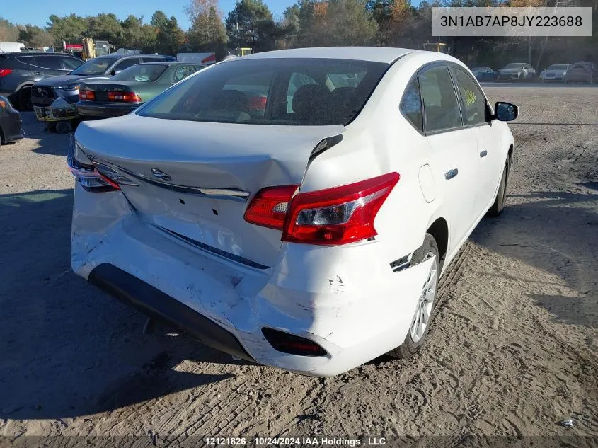 2018 Nissan Sentra VIN: 3N1AB7AP8JY223688 Lot: 12121826