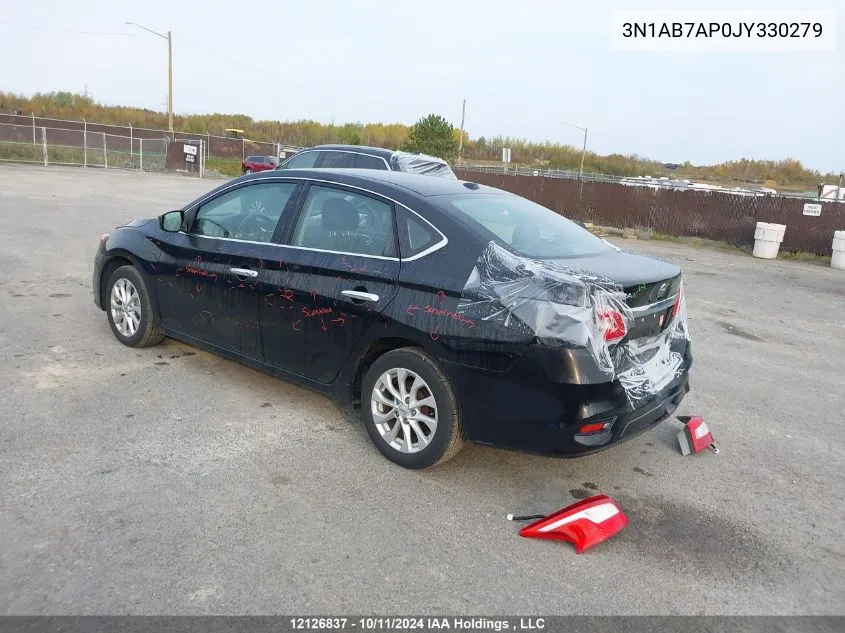 2018 Nissan Sentra VIN: 3N1AB7AP0JY330279 Lot: 12126837