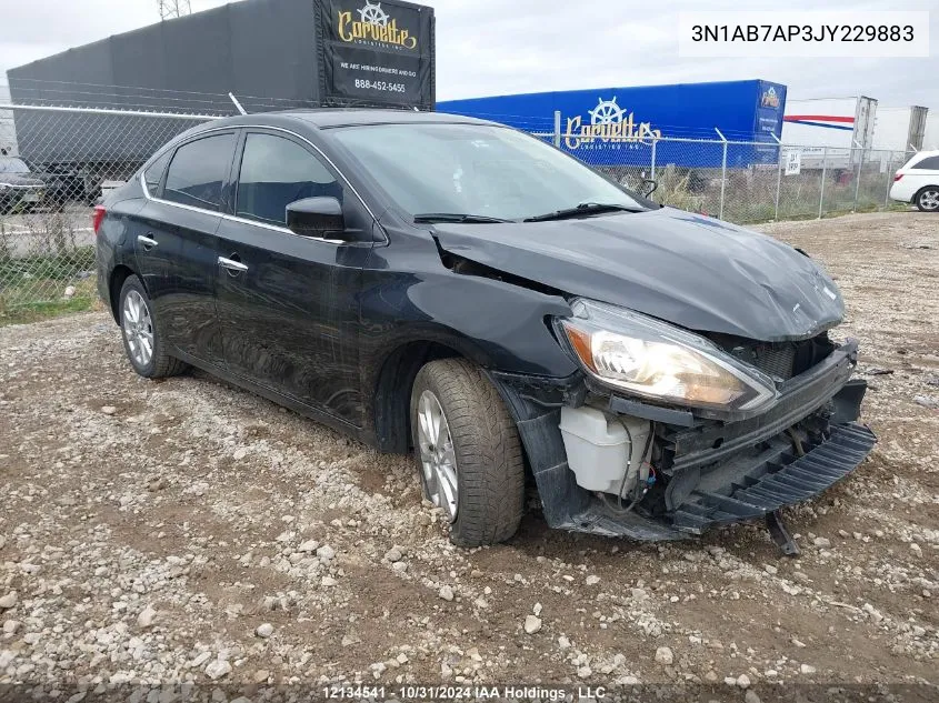 2018 Nissan Sentra VIN: 3N1AB7AP3JY229883 Lot: 12134541