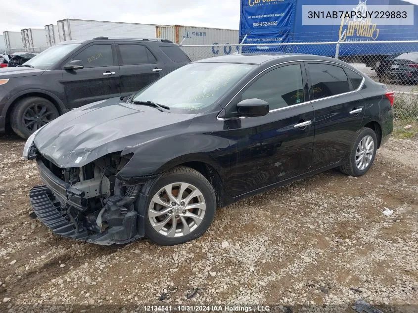 2018 Nissan Sentra VIN: 3N1AB7AP3JY229883 Lot: 12134541