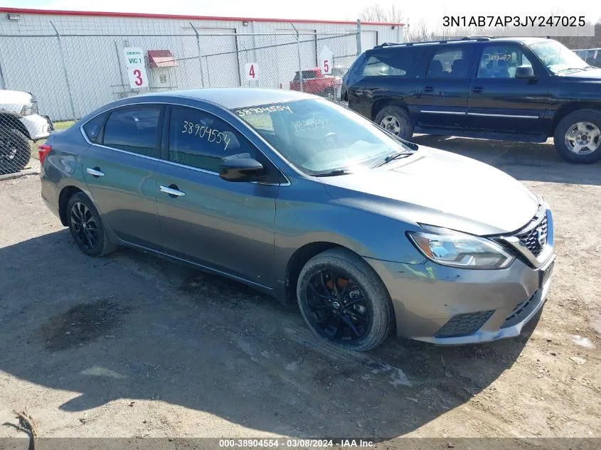 2018 Nissan Sentra S VIN: 3N1AB7AP3JY247025 Lot: 38904554