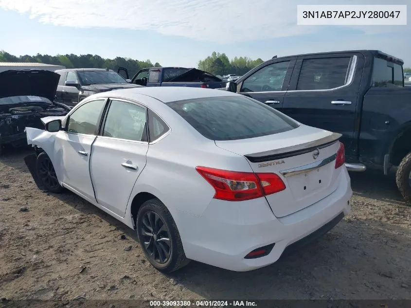 2018 Nissan Sentra S VIN: 3N1AB7AP2JY280047 Lot: 39093380