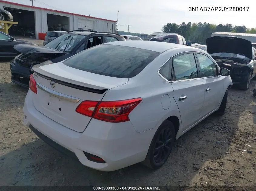 2018 Nissan Sentra S VIN: 3N1AB7AP2JY280047 Lot: 39093380