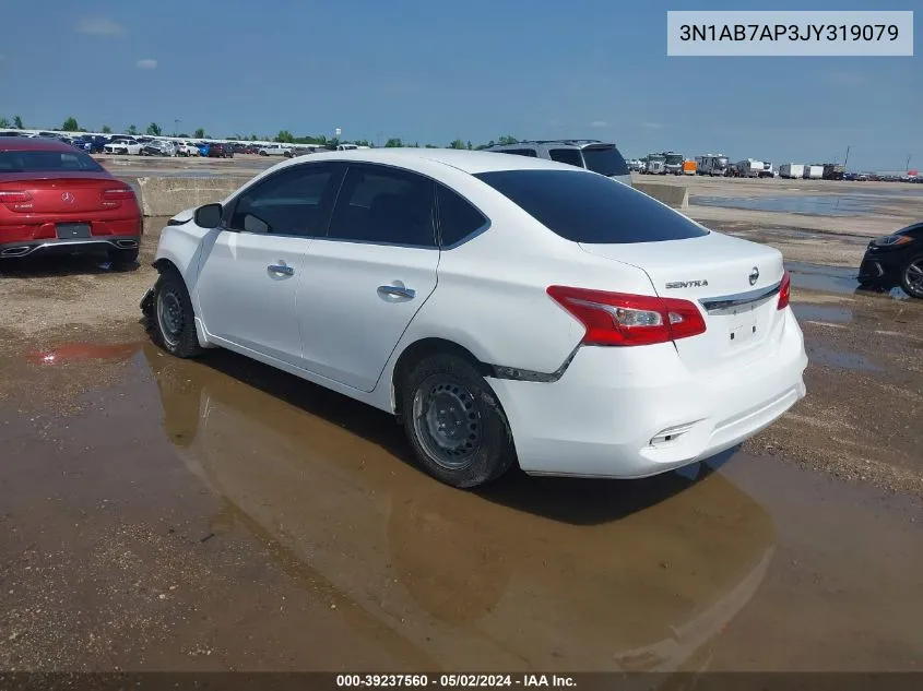 2018 Nissan Sentra S VIN: 3N1AB7AP3JY319079 Lot: 39237560