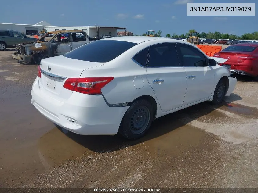 2018 Nissan Sentra S VIN: 3N1AB7AP3JY319079 Lot: 39237560