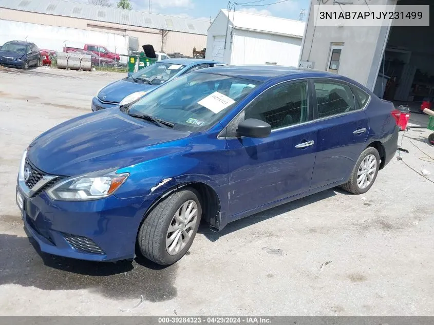 2018 Nissan Sentra Sv VIN: 3N1AB7AP1JY231499 Lot: 39284323