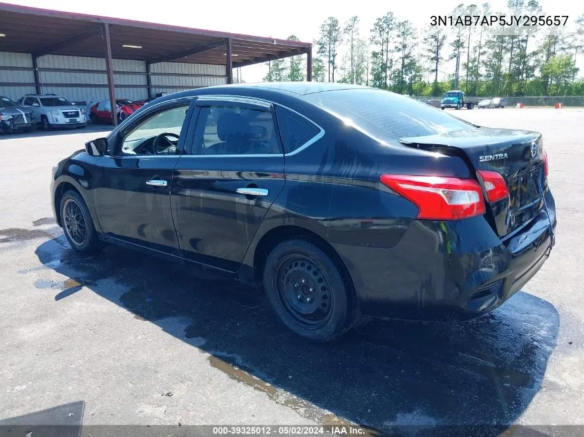 2018 Nissan Sentra S VIN: 3N1AB7AP5JY295657 Lot: 39325012