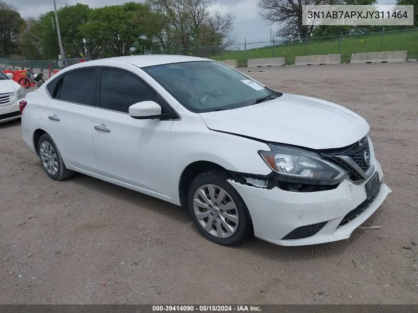 2018 Nissan Sentra S VIN: 3N1AB7APXJY311464 Lot: 39414090