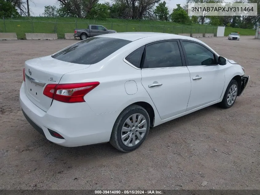 2018 Nissan Sentra S VIN: 3N1AB7APXJY311464 Lot: 39414090